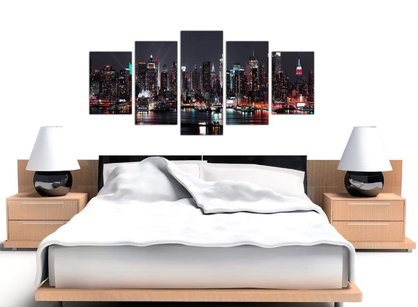 Extra Large 5 Piece Cityscape Canvas Art