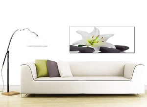 Lily Modern Black and White Canvas Art