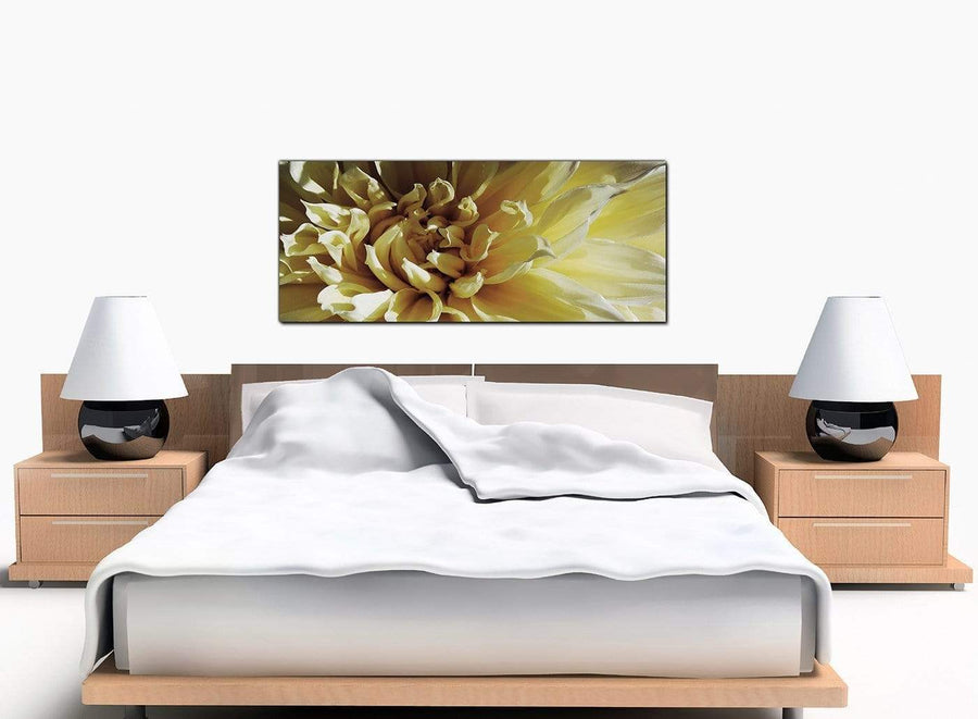 Floral Bedroom Cream Canvas Picture