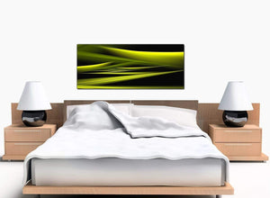 Abstract Bedroom Lime Green Canvas Pictures