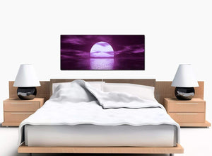 Seascape Bedroom Purple Canvas Picture