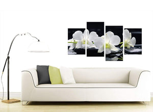 Set Of Four Living-Room Black White Canvas Art