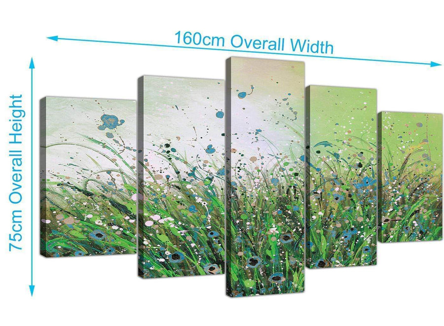 extra large floral canvas pictures green 5261