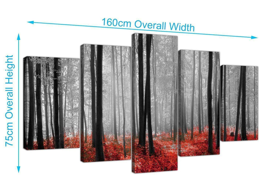 extra large forest woodland trees canvas art black and white 5236