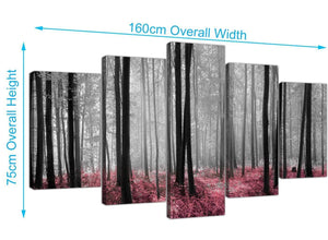 extra large forest woodland trees canvas prints uk black and white 5241