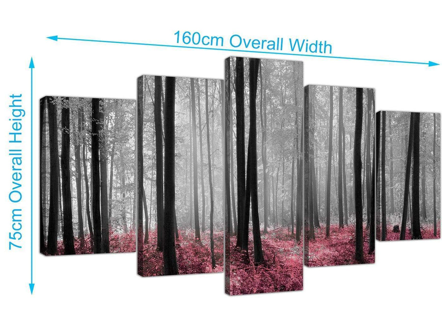 extra large forest woodland trees canvas prints uk black and white 5241