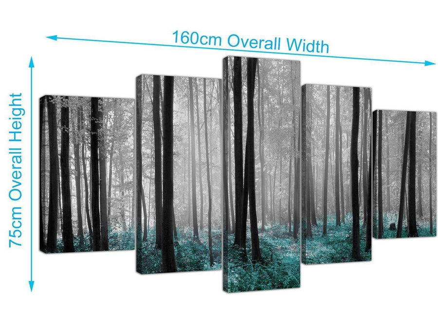extra large forest woodland trees canvas prints uk black and white 5242