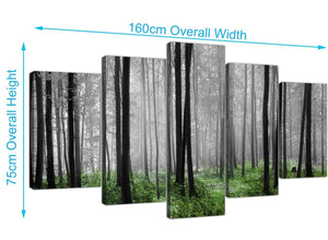 extra large forest woodland trees canvas wall art black and white 5239