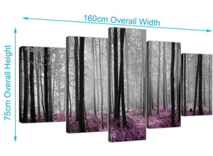 extra large forest woodland trees canvas wall art black and white 5240