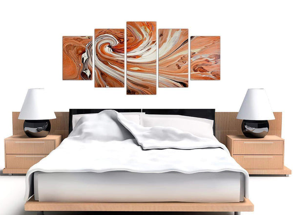 extra large orange abstract swirl canvas art 5264