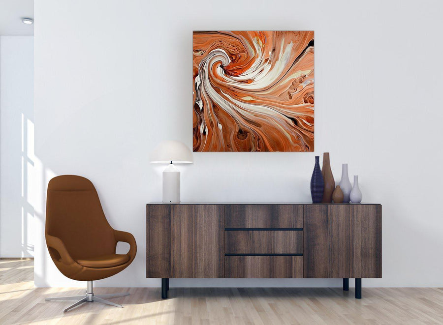 extra large panoramic orange spiral swirl canvas prints uk 1s264l