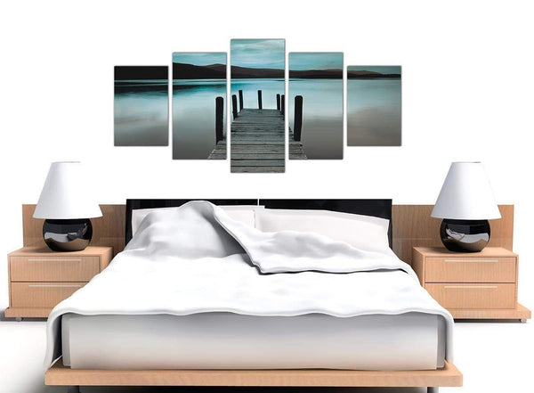 extra large teal lake district jetty canvas prints 5237