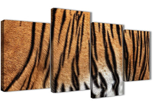 Extra Large Tiger Animal Print Canvas Wall Art - 4472 - 130cm Set of Pictures
