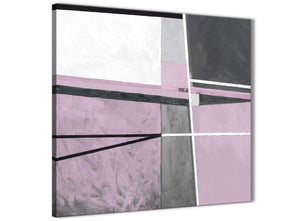 Framed Lilac Grey Painting Stairway Canvas Wall Art Decorations - Abstract 1s395m - 64cm Square Print