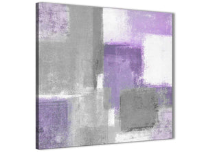 Framed Purple Grey Painting Stairway Canvas Wall Art Decorations - Abstract 1s376m - 64cm Square Print