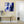 Indigo Blue Cream Painting Abstract Hallway Canvas Pictures Decor 1s418l - 79cm Square Print