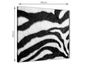 Inexpensive Black White Zebra Animal Print Bathroom Canvas Wall Art Accessories - Abstract 1s471s - 49cm Square Print