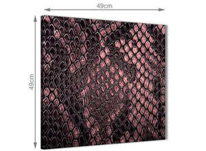 Inexpensive Blush Pink Snakeskin Animal Print Kitchen Canvas Wall Art Accessories - Abstract 1s473s - 49cm Square Print