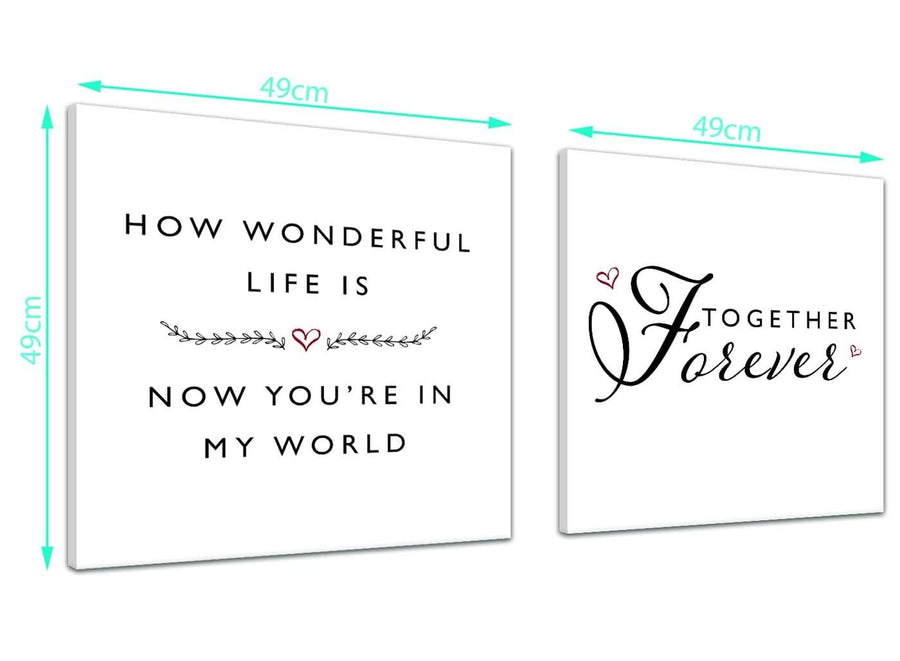 Cheap Canvas Prints How wonderful Life is - Word Art - 2s478s - 49cm Square Wall Art
