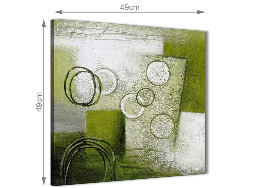 Inexpensive Lime Green Painting Kitchen Canvas Pictures Accessories - Abstract 1s434s - 49cm Square Print