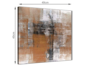 Inexpensive Orange Black White Painting Bathroom Canvas Pictures Accessories - Abstract 1s398s - 49cm Square Print