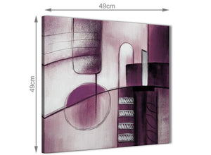 Inexpensive Plum Grey Painting Kitchen Canvas Pictures Accessories - Abstract 1s420s - 49cm Square Print
