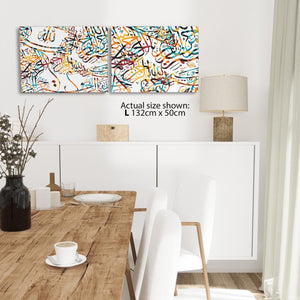 Islamic Abstract Calligraphy Canvas Art Pictures Multi Coloured