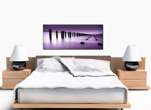 Abstract Seascape Extra-Large Purple Canvas Picture