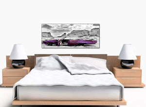American Car Extra-Large Purple Canvas Pictures