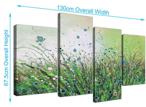 large floral canvas prints green 4261