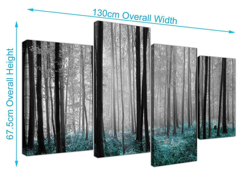 large forest woodland trees canvas prints black and white 4242
