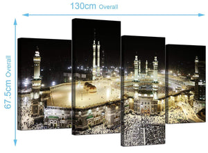 Large Mecca & Kaaba at Hajj Canvas Pictures 130cm x 68cm 4190