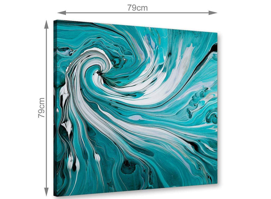 large wall art abstract swirl canvas art teal 1s266l