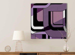 Lilac Grey Painting Kitchen Canvas Pictures Accessories - Abstract 1s412s - 49cm Square Print