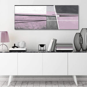 Lilac Grey Painting Living Room Canvas Wall Art Accessories - Abstract 1395 - 120cm Print
