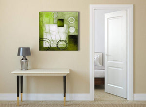 Lime Green Painting Abstract Living Room Canvas Wall Art Decor 1s431l - 79cm Square Print
