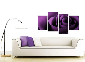  Purple Rose Petal Flower Floral Modern Canvas Art 