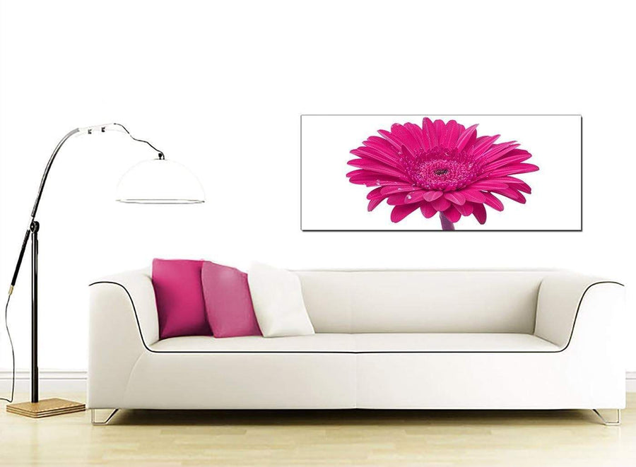 Pink White Gerbera Daisy Flower Floral Canvas