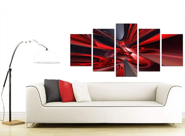 Abstract Extra-Large Red Canvas Wall Art