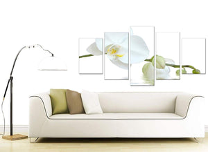 Modern White Orchid Flower Fresh Floral Canvas 