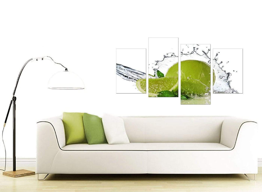 Green Living Room Four Part Set of Limes