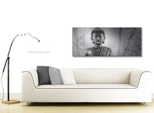 Modern Black White Buddha Bedroom Canvas Wall Art Accessories - 1373 - 120cm Print