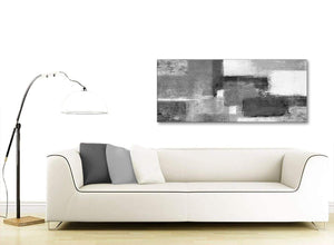 Modern Black White Grey Bedroom Canvas Wall Art Accessories - Abstract 1368 - 120cm Print