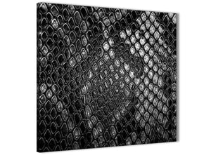 Modern Black White Snakeskin Animal Print Abstract Living Room Canvas Wall Art Decorations 1s510l - 79cm Square Print