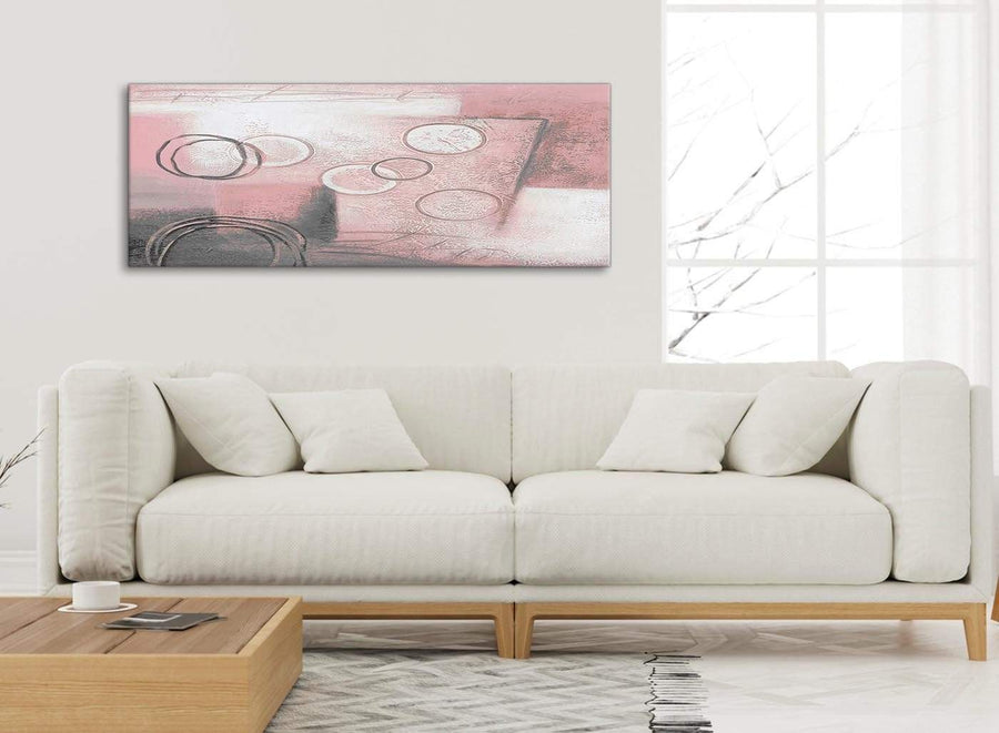 Modern Blush Pink Grey Painting Living Room Canvas Pictures Accessories - Abstract 1433 - 120cm Print