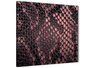 Modern Blush Pink Snakeskin Animal Print Abstract Hallway Canvas Wall Art Decor 1s473l - 79cm Square Print