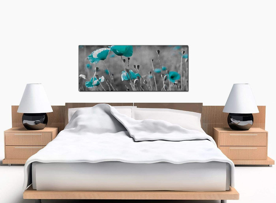 Poppy Modern Teal Canvas Pictures