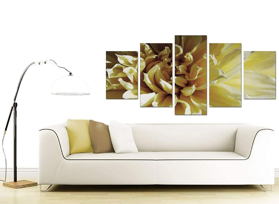 Cream Chrysanthemum Flower Floral Modern Canvas Art