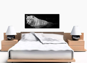 Tiger Bedroom Black and White Canvas Art
