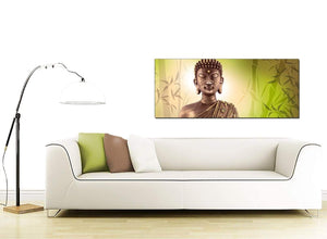 Meditation Buddha Bedroom Green Canvas Prints